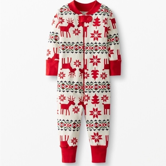 Hanna Anderson Baby Zip Sleeper Deer Deer print 6-12 Months - Picture 1 of 4